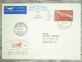 TR102 Enveloppe + Timbre Suisse 1946
