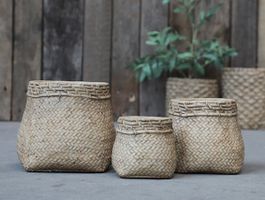 Chic Antique Übertopf "Corte" mit Flechtmuster, natur