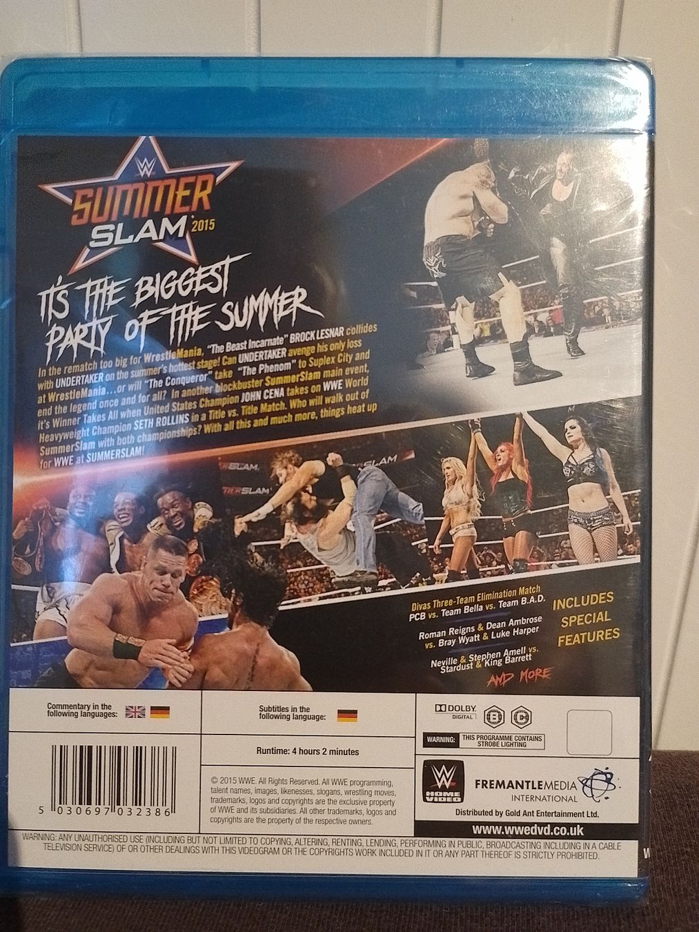 Alle DVDs: WWE SummerSlam 2015 Blu-ray Disc - Neu & OVP – Neu und originalverpackt aus Trubschachen von kloski28 1