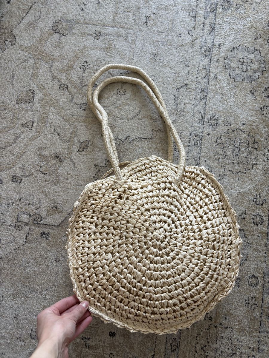 Borse da donna: NEW - Round Raffia Bag in Beige – Nuovo (secondo la descrizione) da Horgen venduto da lme_8kj7 1
