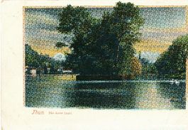 Thun - die Aareinsel Litho + c1900