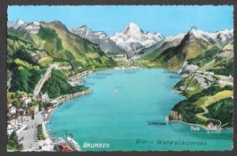 Brunnen Panoramakarte mit Vierwaldstättersee