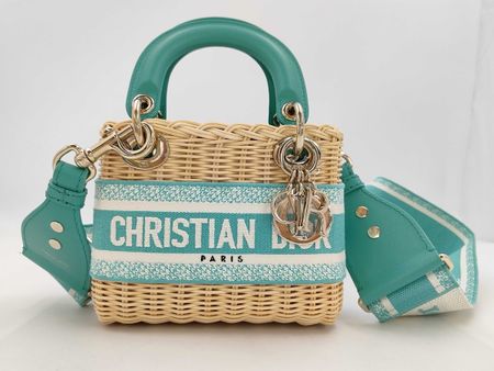  ✨ Christian Dior Lady D-Lite Mini Wicker / Rattan Bag 