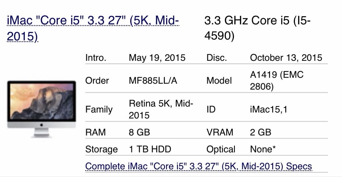 Apple PC: iMac Core i5 27 Zoll Mid 2015 gebraucht – Usato da Zürich venduto da leo_s58n 2