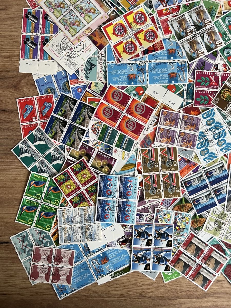Tutti i francobolli: Ca. 300Stk. 4er-Blocks Schweiz gestempelt – Usato da Braunau venduto da Desil2511 6