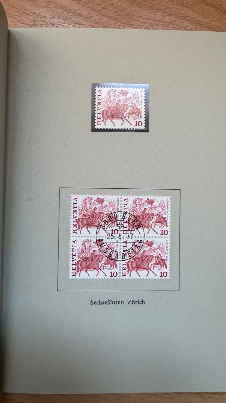 Alle Briefmarken: PTT Briefmarkenbüchlein / Volksbräuche – Gebraucht aus Landschlacht von Rtra 1