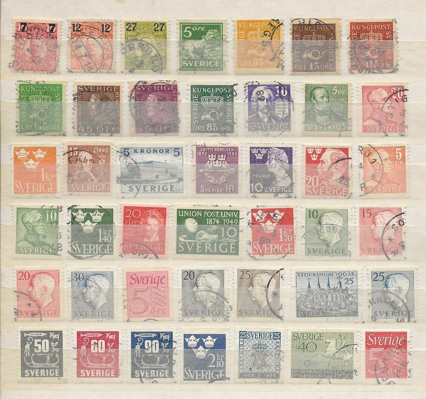 Tutti i francobolli: Suède Lot 07 1918 .... – Usato da Sion venduto da PierreP01
