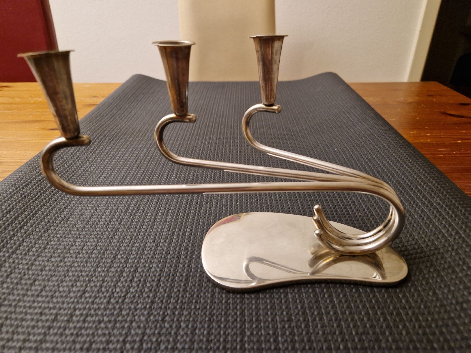Portacandele: Kerzenständer 3-strahling versilbert – Usato da Fislisbach venduto da mka_km8f