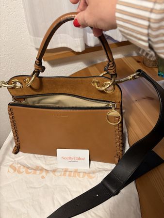 Handtasche See by Chloe braun Leder sehr guter Zustand