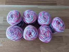 Wolle Lana Grossa, 7 Knäuel à 100 g, Pink