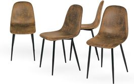 Esszimmerstühle Küchenstühle 4er Set mit Kunstwildleder