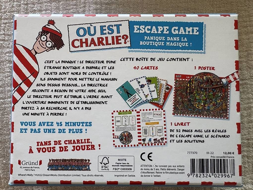 Spiele: Escape game "Où est Charlie?"  – Gebraucht aus Bavois von Nanao12 1