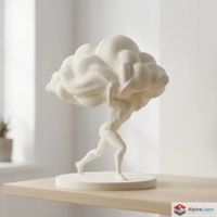 Carrying The Heavens - Modern Atlas Sculpture - 3D Printed