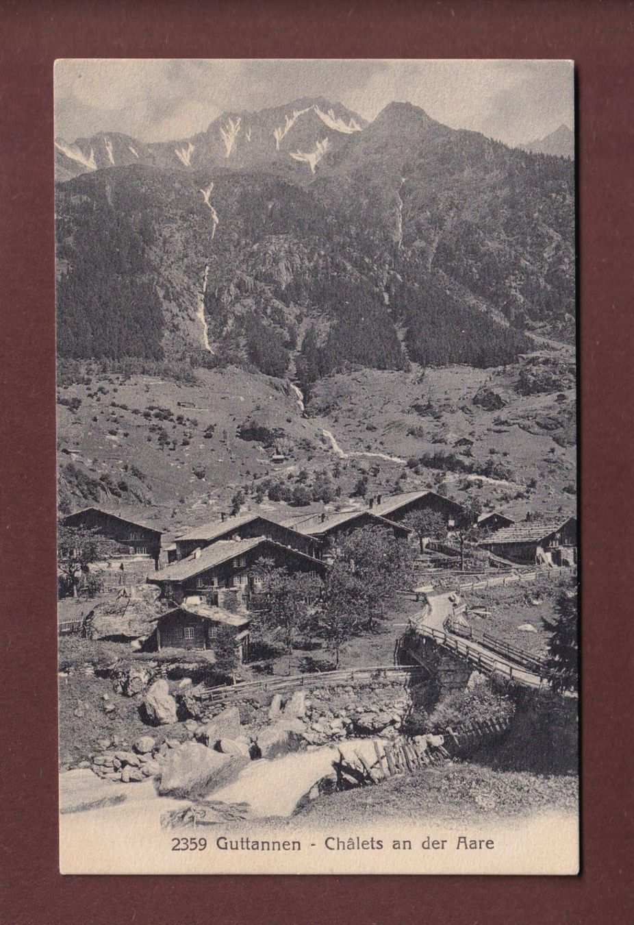 Cartoline postali: GUTTANNEN - Châlets an der Aare – Usato da Pully venduto da nicecards-shop