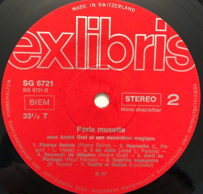 Dischi in vinile: Paris musette  (LP, André Graf) – Usato da Grüningen venduto da azulvinyl 3