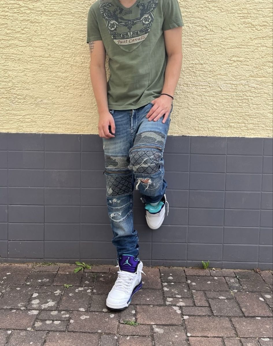 Guess Jeans: GUESS 2000s Camo Biker Jeans – Usato da Adliswil venduto da mikkital 3