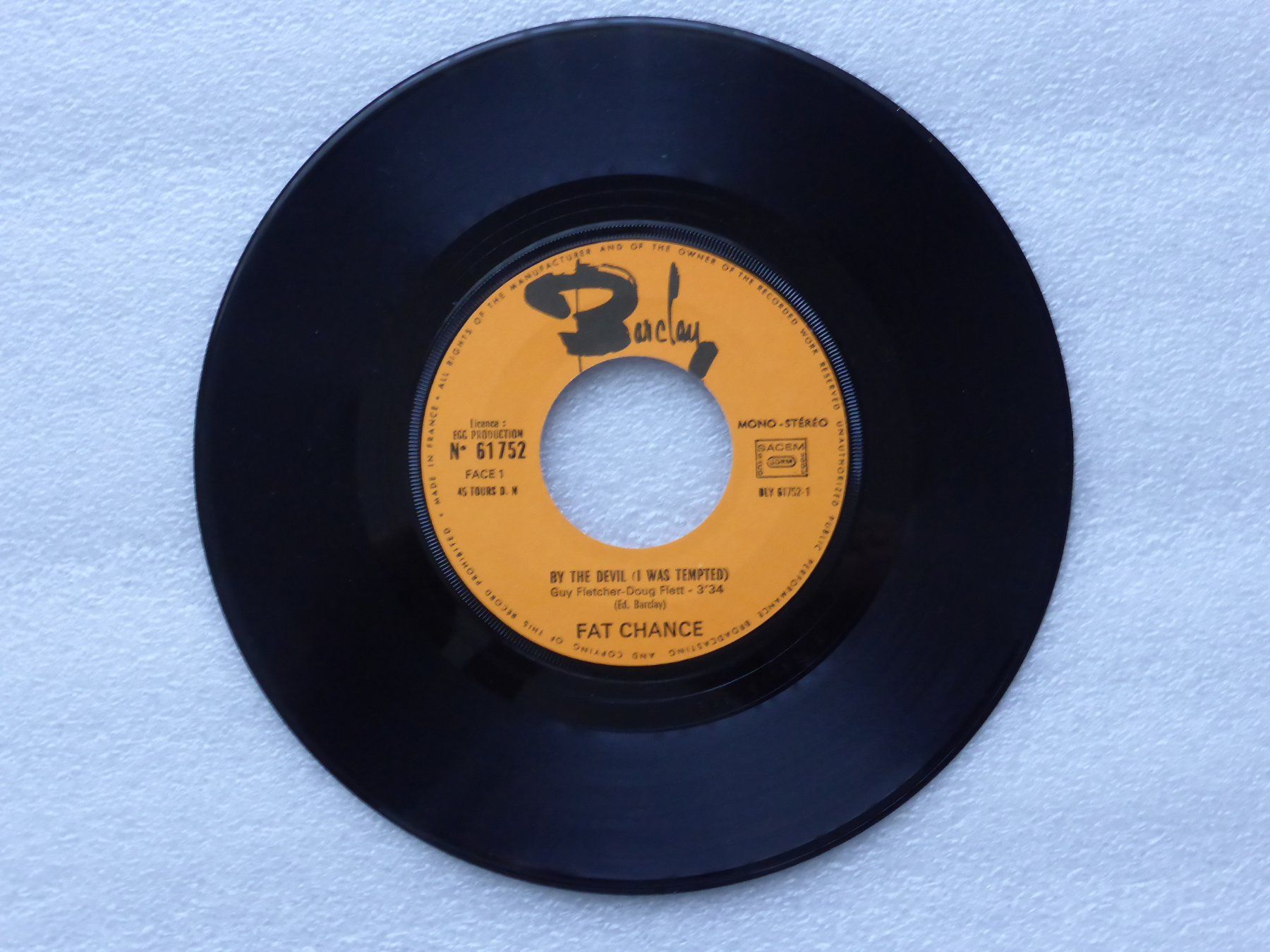 Dischi in vinile: Vinyl Single    FAT CHANCE – Usato da Küssnacht am Rigi venduto da Mondkinder 1