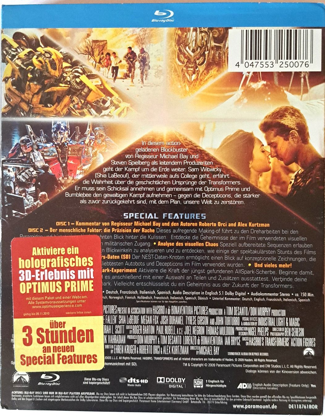Alle DVDs: Transformers - Die Rache – Gebraucht aus Tenniken von mik_6mxg 3