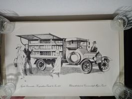 Kunstdruck Migros 1975 Oldtimer Pensioniertentag Zürich
