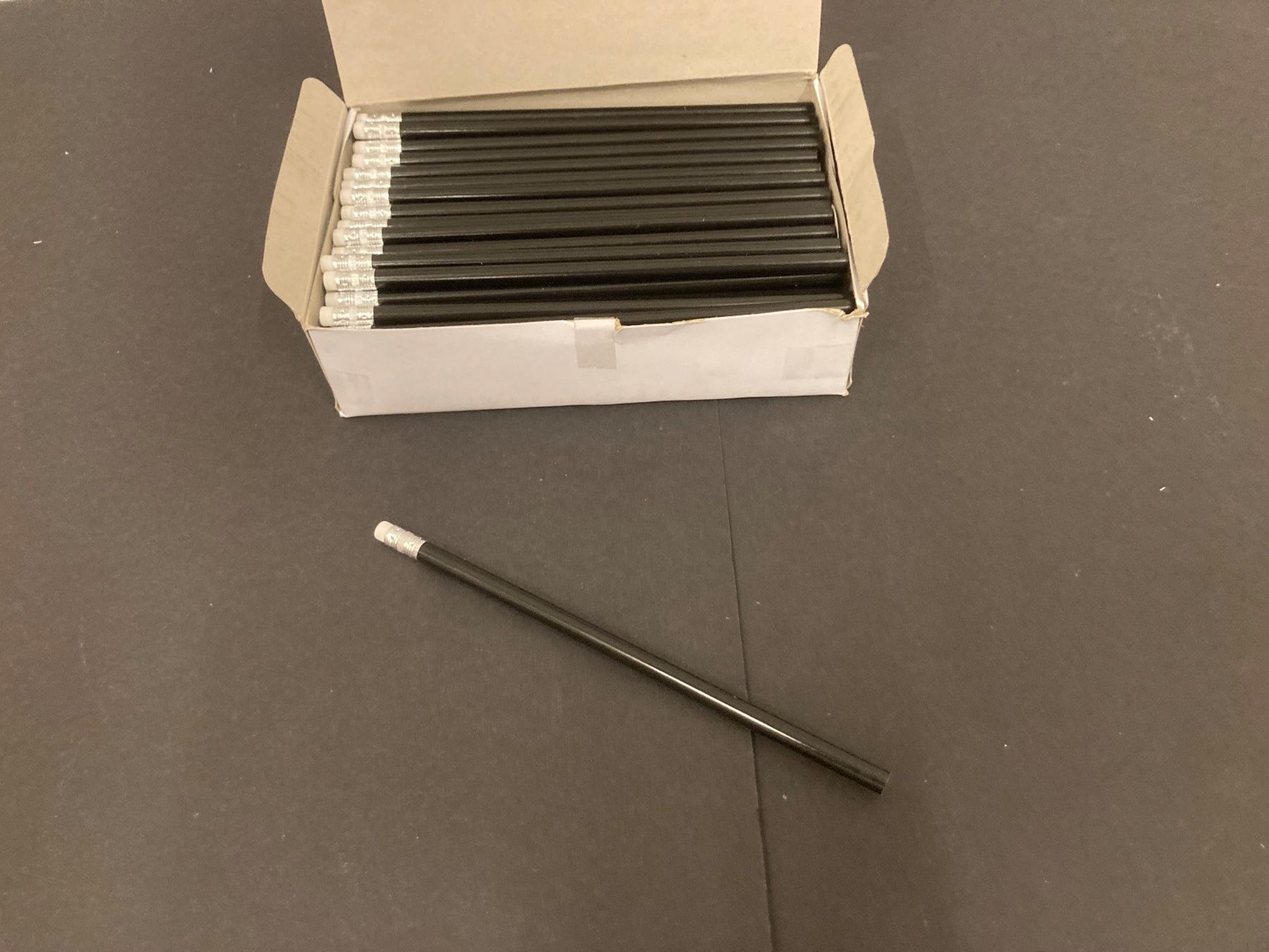 Bleistifte, Farbstifte & Kreide: Beilstift mit Radiergummi, 100 Stück, schwarz – Neu (gemäss Beschreibung) aus Neuenhof von jorogo 1