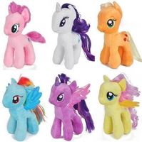 Lot de 6 Peluches Mon Petit Poney 18cm