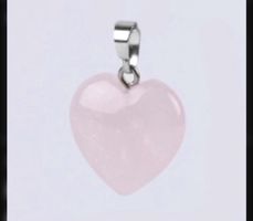 Rose quartz heart pendant necklace #boho #fairycore #cottage