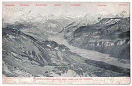 Rothornkulm, Ausblick nach Osten, Haslital, gelaufen 1904