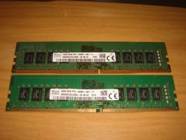 2 stück 16gb ddr4 2666 RAM für Computer.