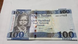 Südsudan 100 Pfund 2019, Löwen-Banknote, Sammler!