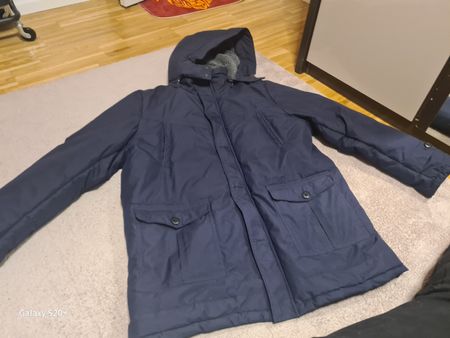 Herren Winterjacke mit Kapuze, Dunkelblau, Top Zustand!