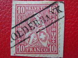 Sitzende Nr.38 von HOLDERBANK schöner STAB-Stempel.