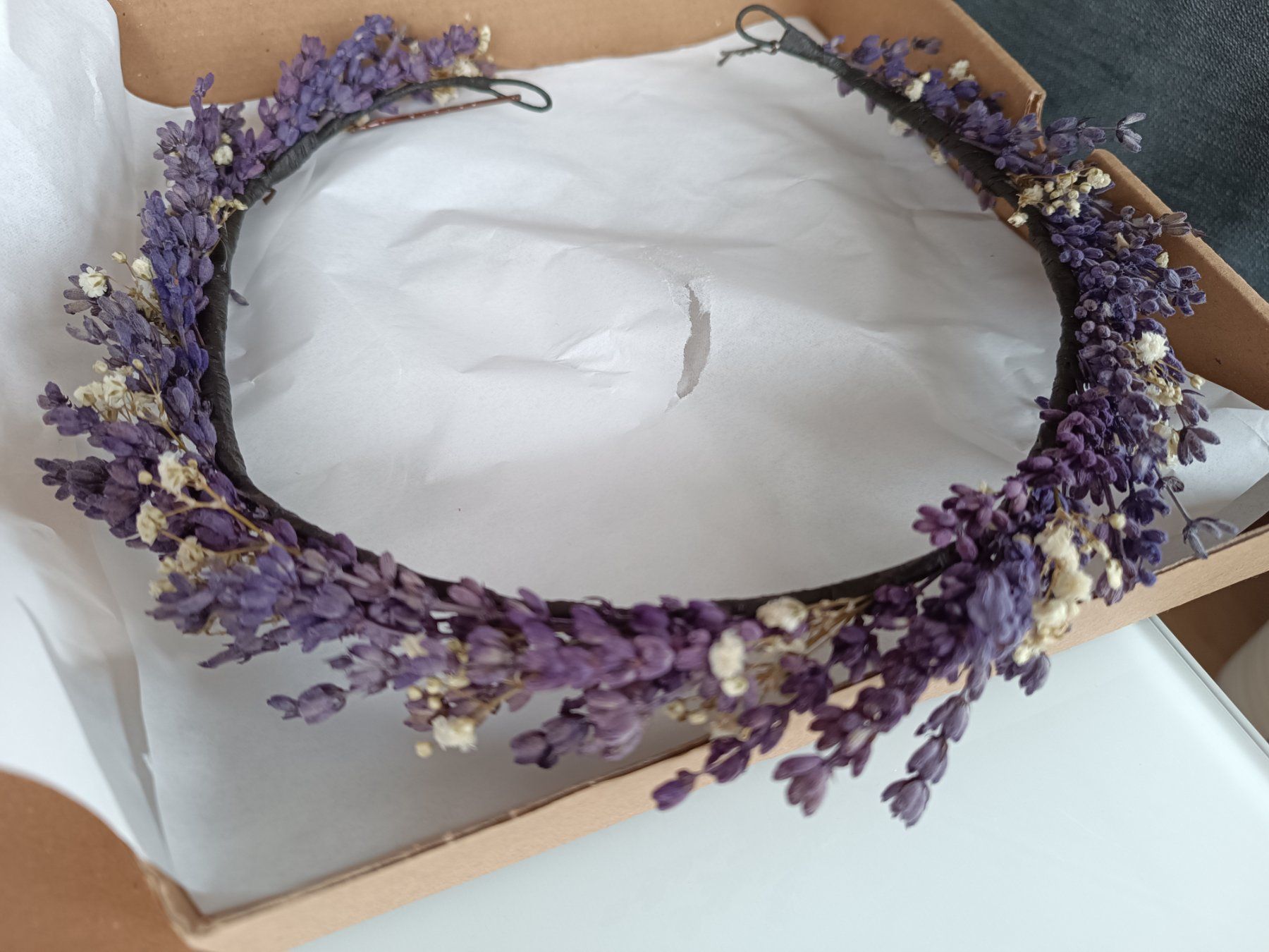 Accessori per capelli: Handgemachter Lavendel Blumenkranz Haare – Nuovo (secondo la descrizione) da Horgen venduto da sunny080