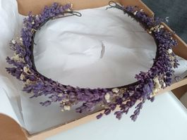 Handgemachter Lavendel Blumenkranz Haare
