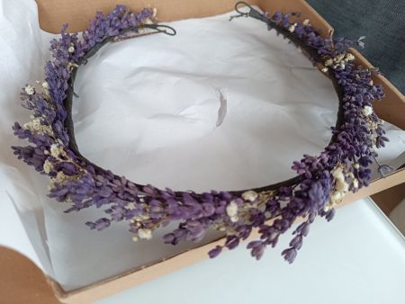 Handgemachter Lavendel Blumenkranz Haare