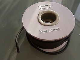 Kautschukband rubber schwarz 3mm   je m