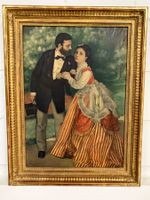 RENOIR- Antike Malerei Druck LIEBE ❤️ Paar Großartig Gerahmt