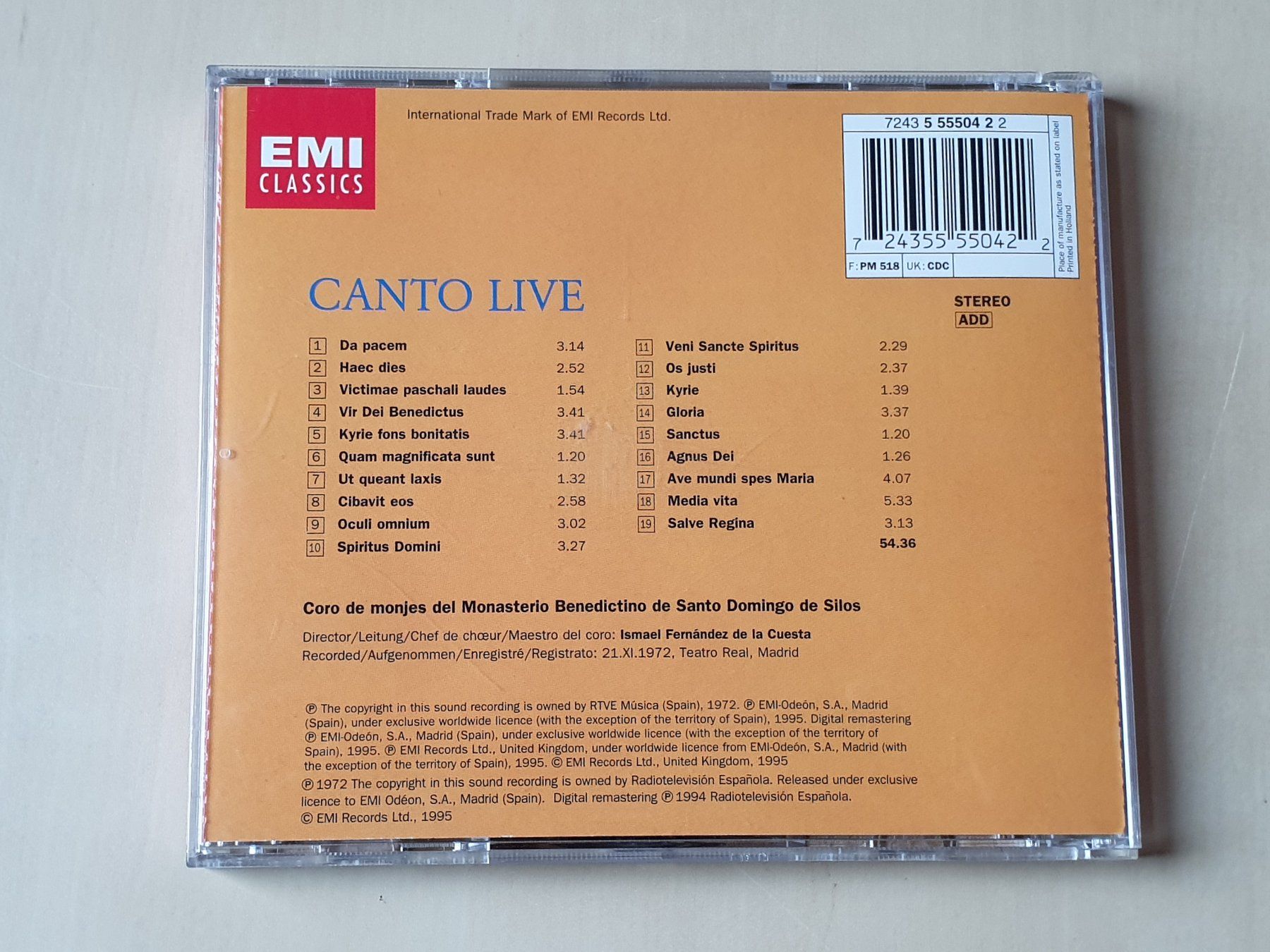 CDs: Canto Live – D'occasion à Stansstad par collectorsshop 1