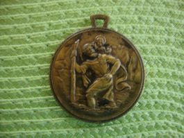 Anhänger Heiliger Christophorus Rückseite Edelweiss