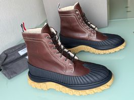 THOM BROWNE Shearling Lined Longwing Duck Boots 41.5 NEU