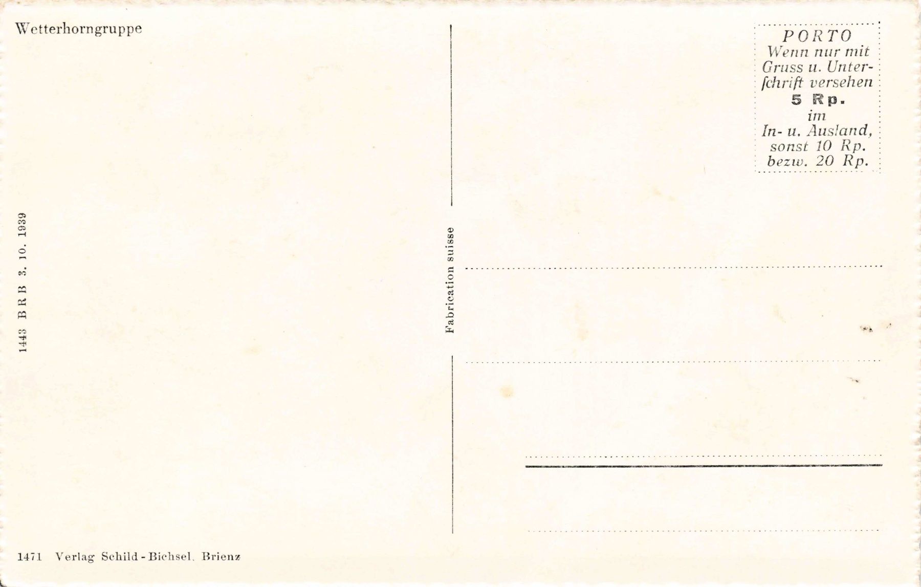 Cartoline postali: Wellerhorngruppe – Usato da Biasca venduto da Blenio71 1