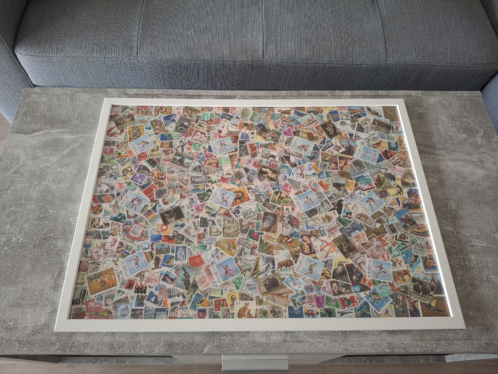 Dipinti: Tableau original unique (Création avec des timbres) – Usato da Morges venduto da ProfesseurJones