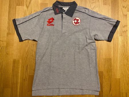SCHWEIZ NATI POLO SHIRT LOTTO SUISSE 90ER JAHRE LARGE