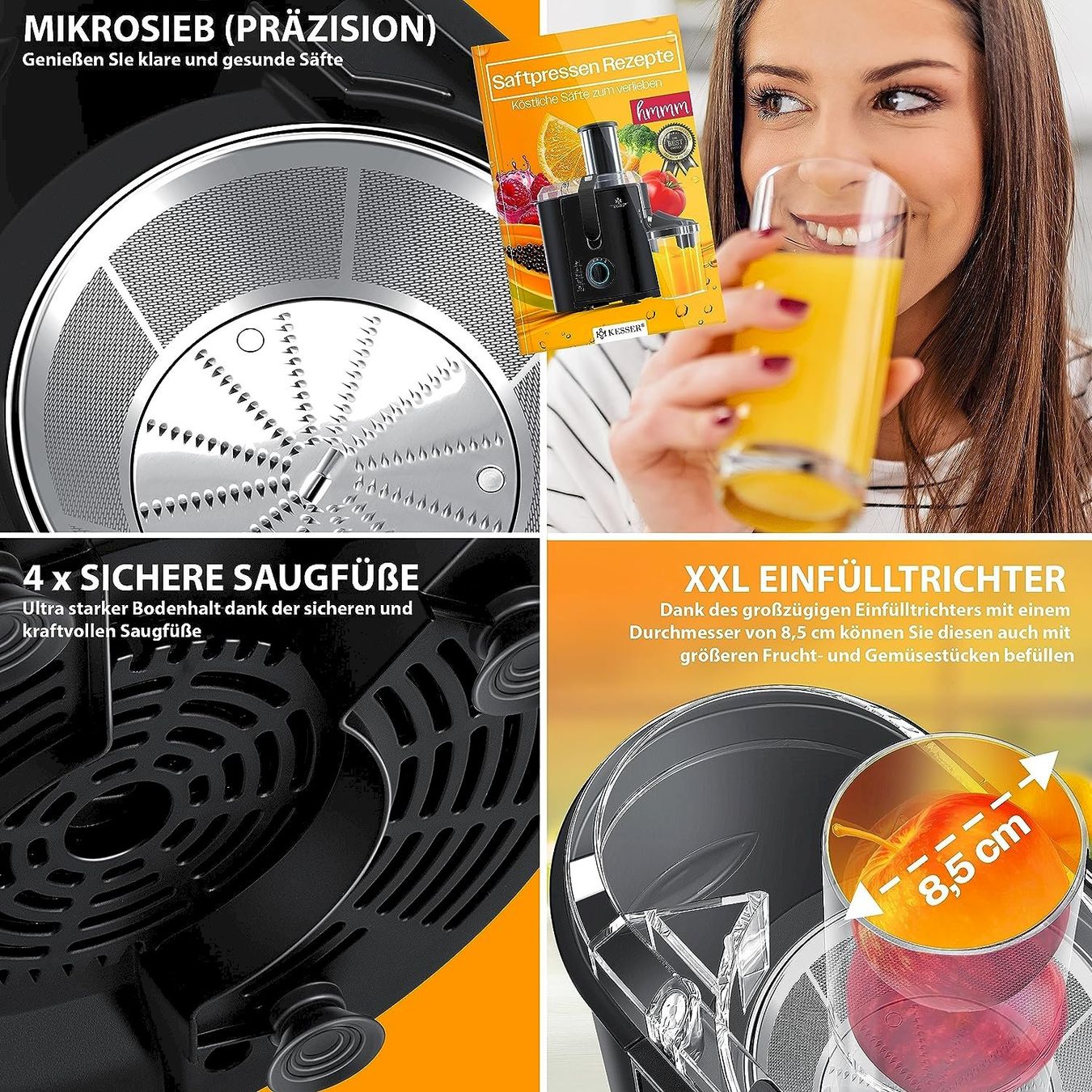 Appareils de cuisine: KESSER Entsafter Schwarz – Neuf avec emballage d'origine à Bottighofen par zaap 3