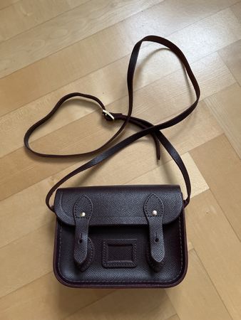 Cambridge Satchel Tasche Leder dunkelrot guter Zustand