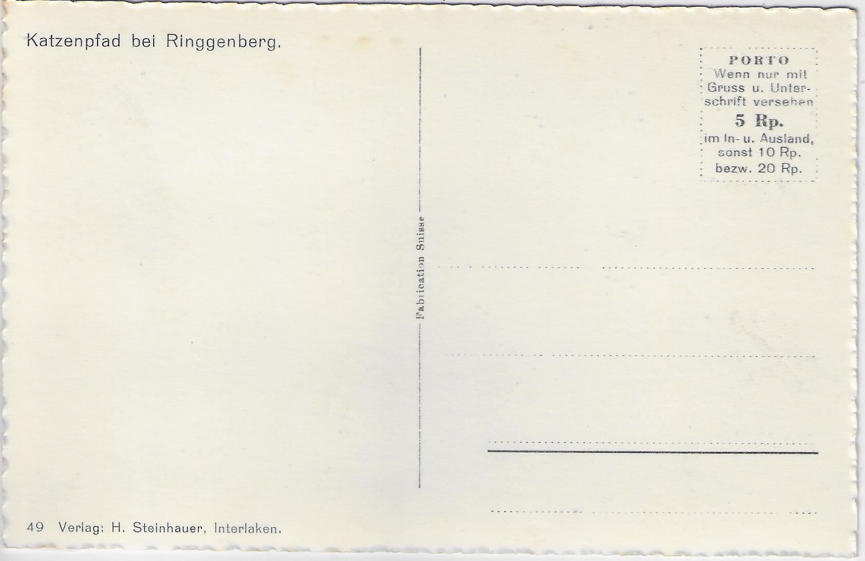 Cartoline postali: Katzenpfad bei Ringgenberg – Antico da Ettingen venduto da Kartenplanet 1