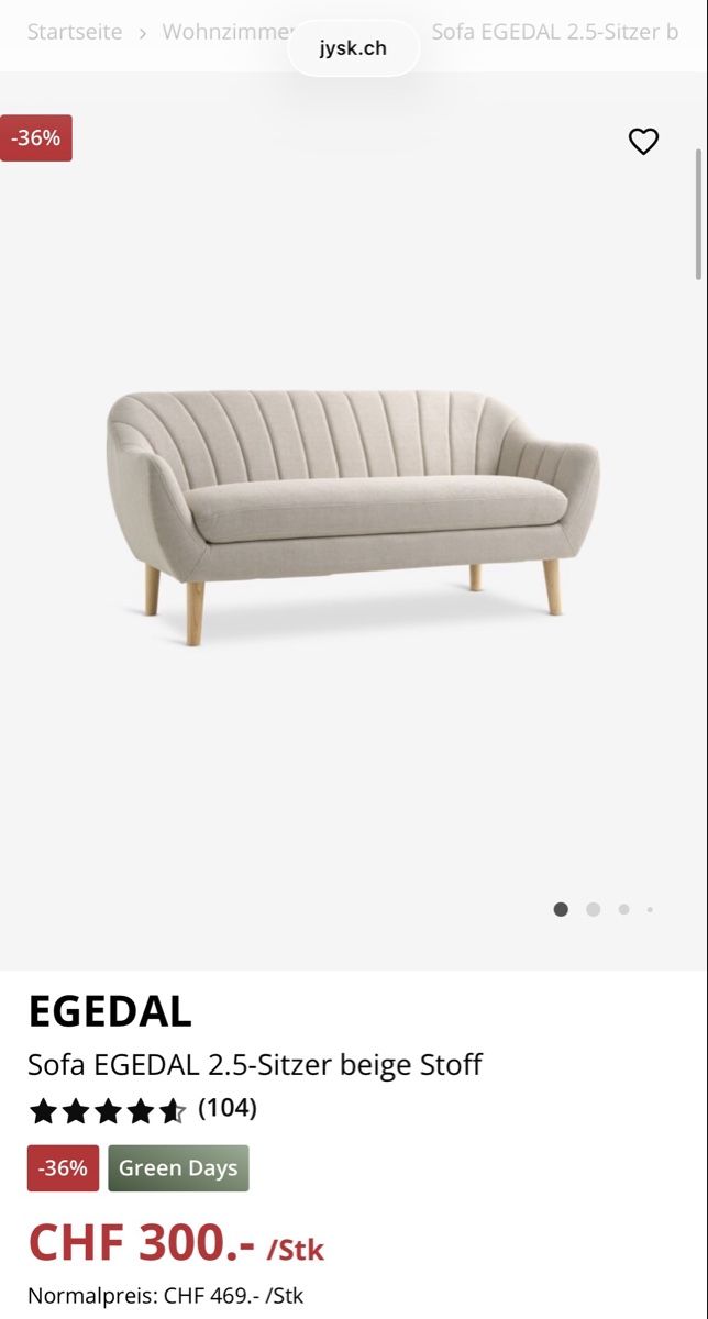 Sofas: JYSK sofa set (1 sofa, 2 armchairs, 1 coffee table) – Neu (gemäss Beschreibung) aus Schlieren von sch_7wfd 4