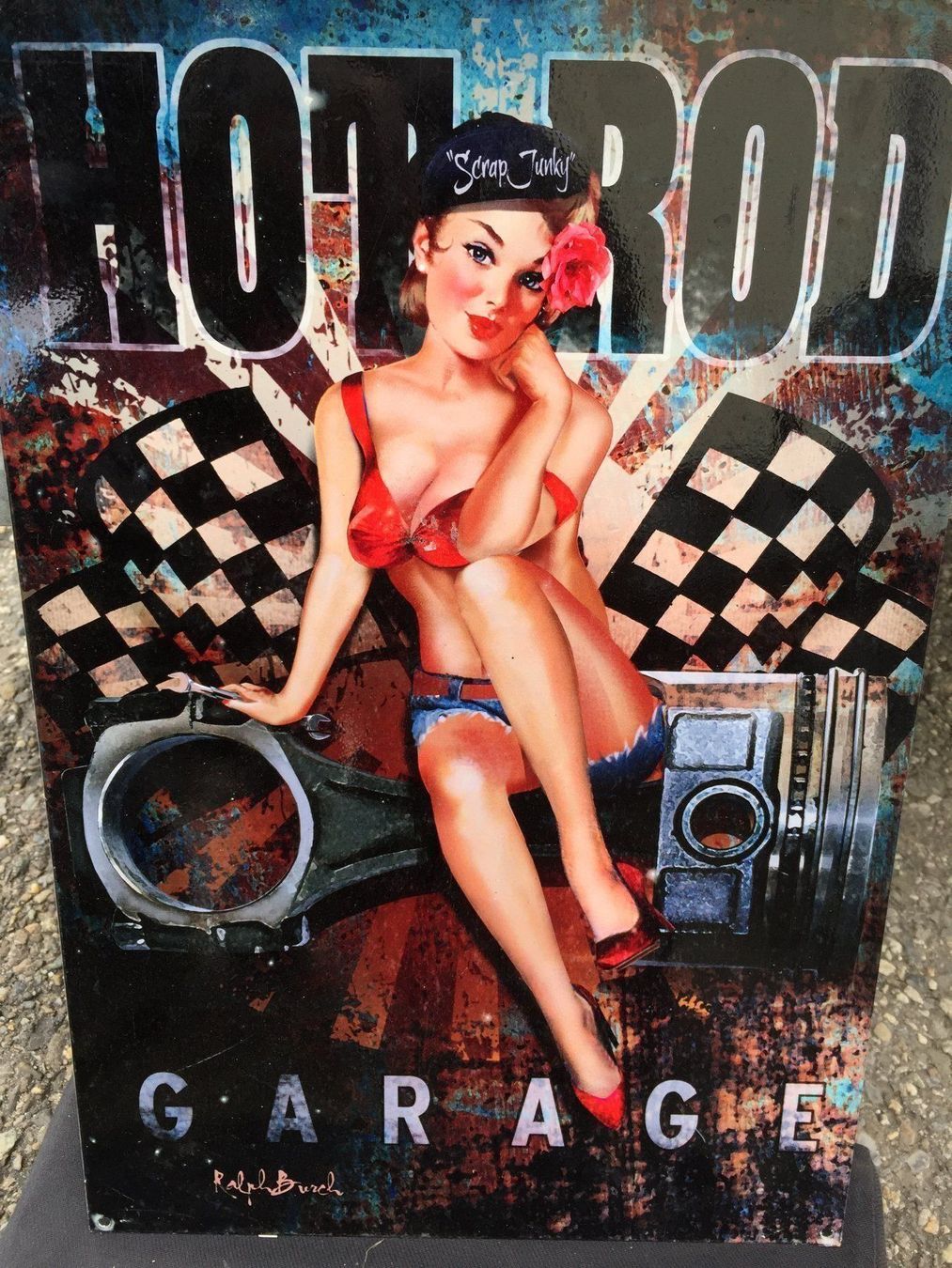 Schilder: hot rod garage pin up v8 us classic – Neu (gemäss Beschreibung) aus Reinach AG von rares75