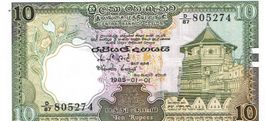 Sri Lanka (Ceylon) 10 Rupees P-92b 1985 A-UNZ