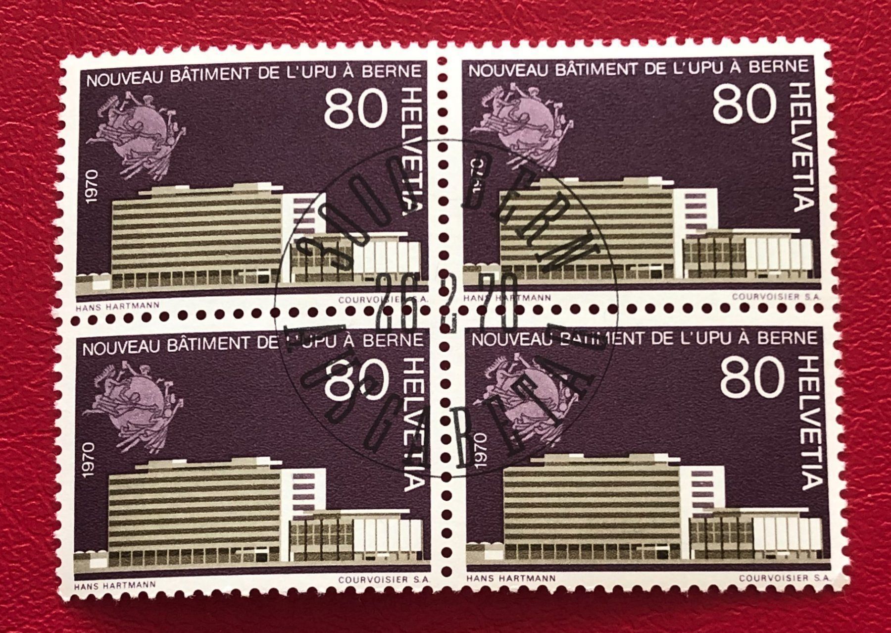 Tutti i francobolli: 4 er Block Nr.480 mit Vollstempel Bern – Usato da Aarau venduto da Billa007