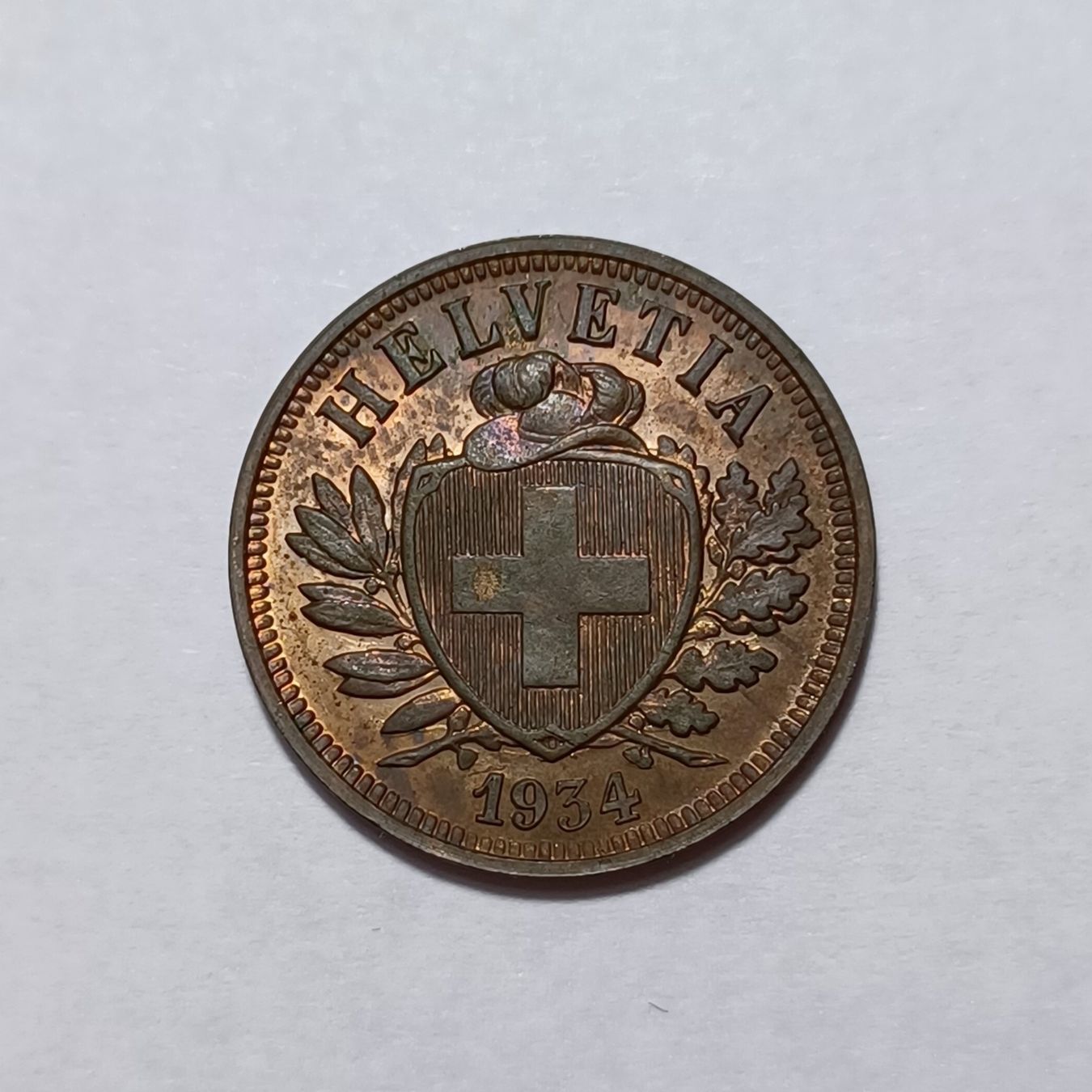 Tutti le monete: 2 Rappen 1934 unz – Nuovo (secondo la descrizione) da Pfäffikon ZH venduto da Schweizer_Muenzen